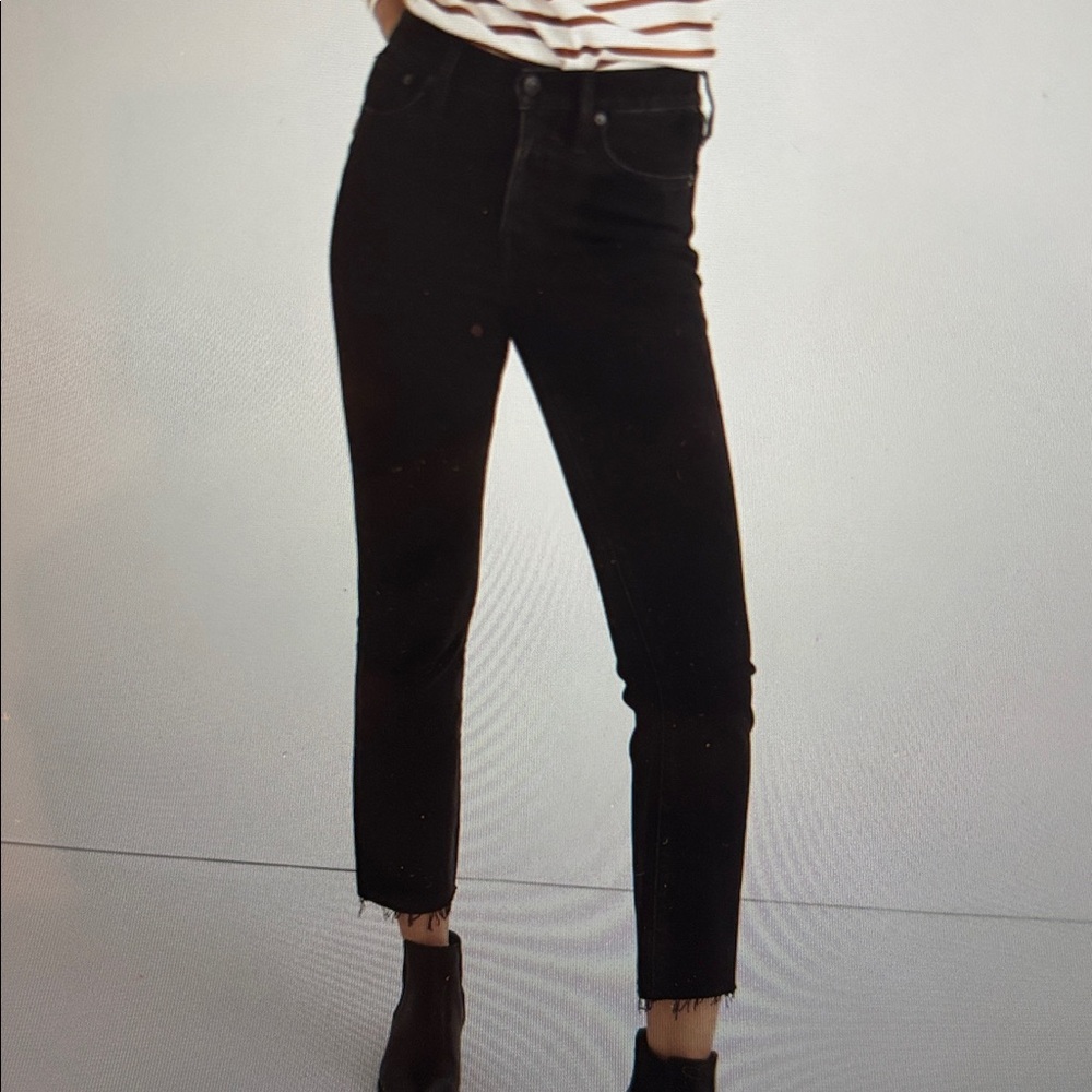 Madewell Cali Demi Boot Black Jeans size 26p NWT